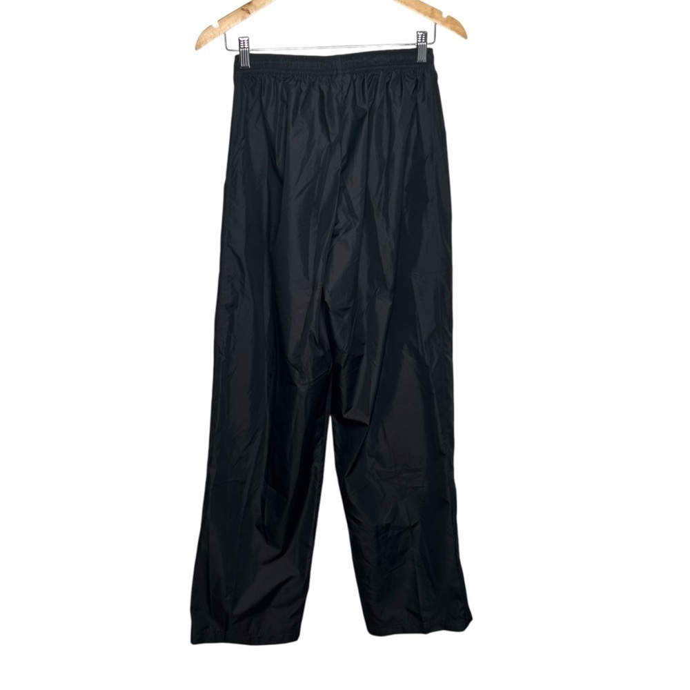 Nike Vintage Black Spell Out Zipper Bottom Windbreaker Track Pants Size Medium - Picture 7 of 7